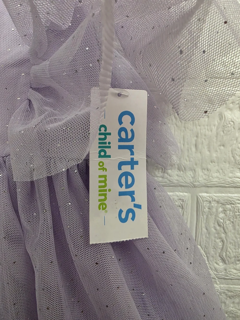 Nwt Carter's Child of Mine Baby Girl's Lilac Ruffle Sleeve Dress Set